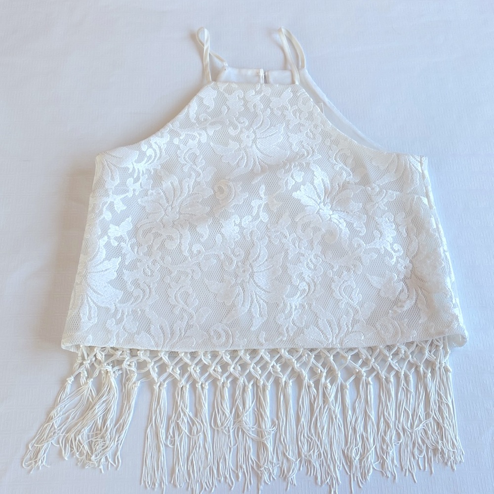 J.O.A Sleeveless Knit Top, Ivory, L
